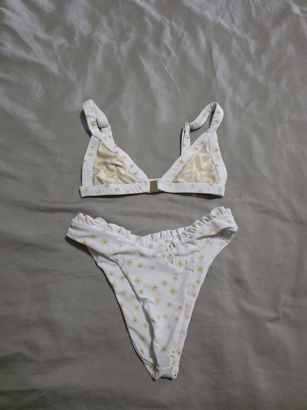 Mimi Kini White & Yellow Floral Bikini Set